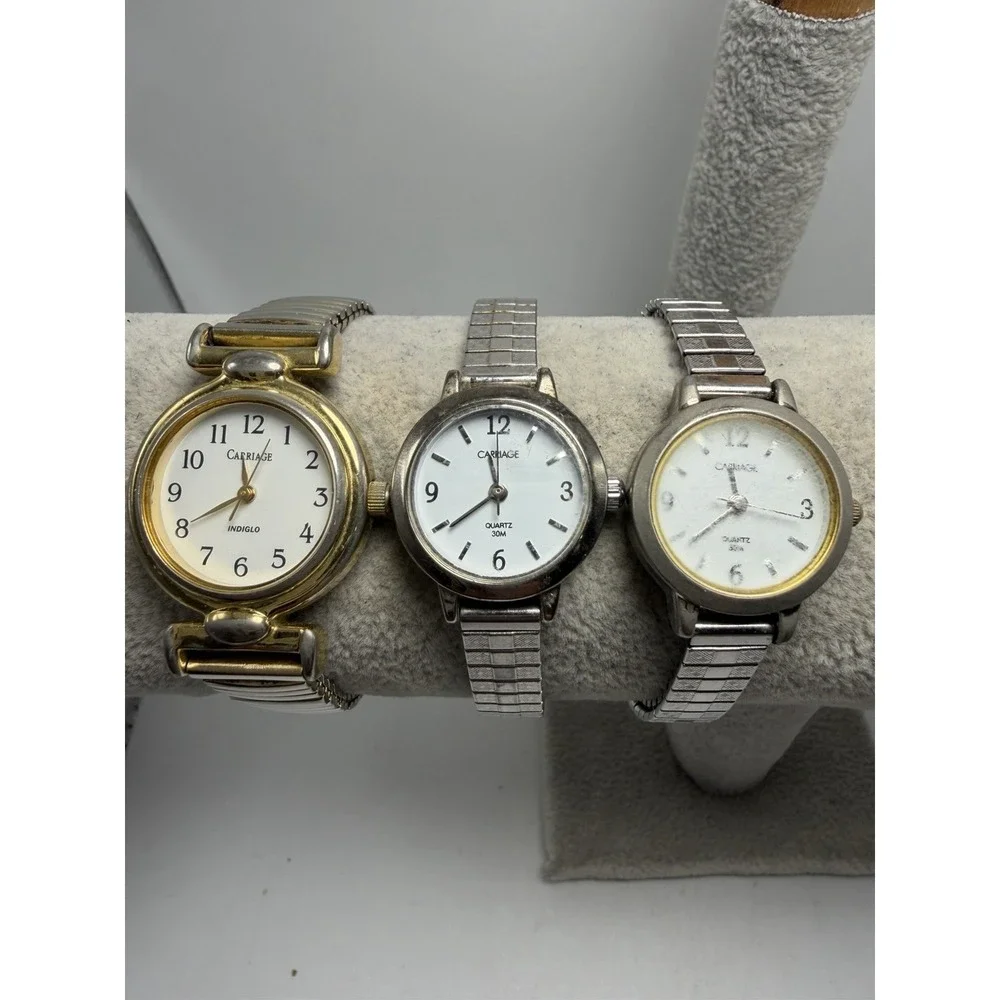Timex‎ Carriage Women Lot Of 7 New Batteries Stretch Band